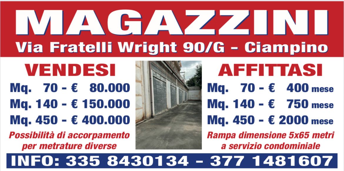 Magazzino in vendita a Ciampino (RM)